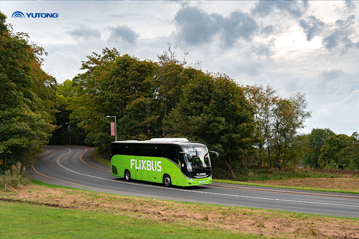 2 000:s Yutong Isossa-Britanniassa on FlixBus GT12 Ensimmäiselle Bussille Länsi-Englannissa