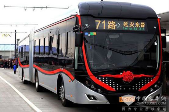 Yutong 18m double energy powered trolleys put into operation in Shanghai Yutong 18m double energy powered trolleys put into operation in Shanghai