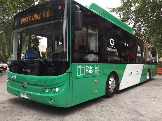 Yutong launches E-bus E12 in Chile Yutong launches E-bus E12 in Chile